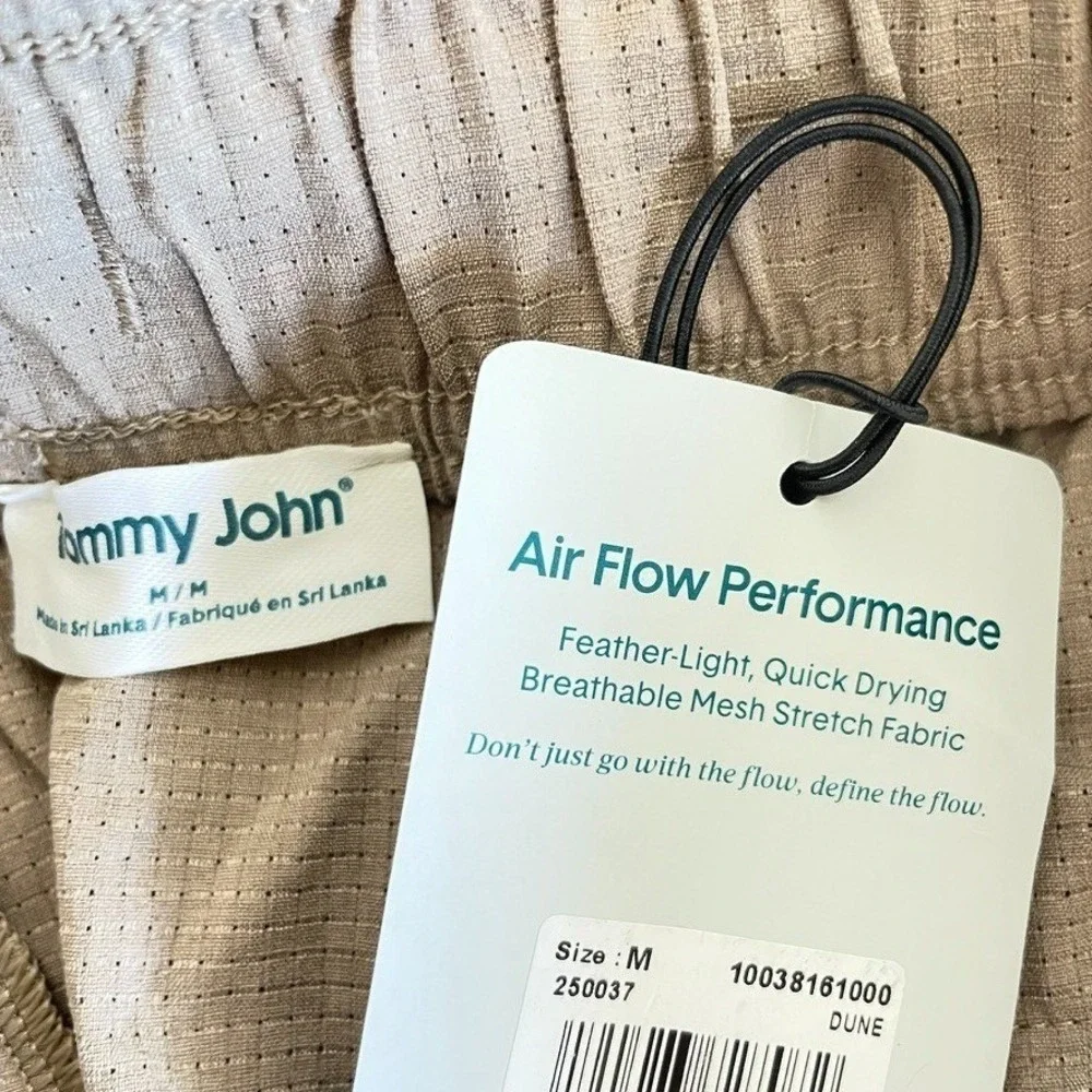 Tommy John Mens Air Flow Pants Medium Quick Drying Stretch Preppy‎ Travel